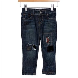 Ralph Lauren Girls Patchwork Skinny Jeans